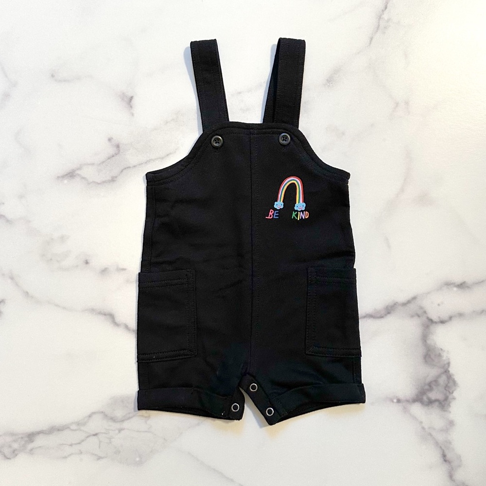 Target Pride Collection Black Kids Overalls with Rainbow Motif